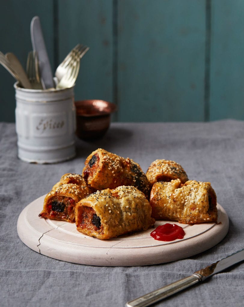 Black pudding sausage rolls