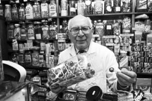 Have a lollipop - Stockbridge sweet shop owner Remo Mancini in May 1991.