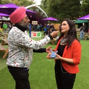 Hardeep Singh Kohli enjoys the festival. Picture: Taste Communications