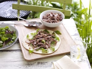 Ben Tish’s smoky BBQ pulled lamb shoulder with orange