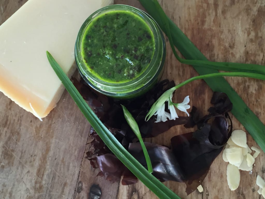 3 cornered leek and dulse pesto