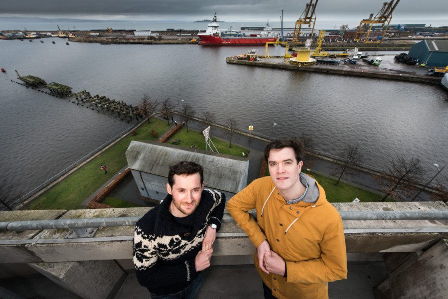 Ian Stirling and Paddy Fletcher at Leith Docks. Picture: contributed